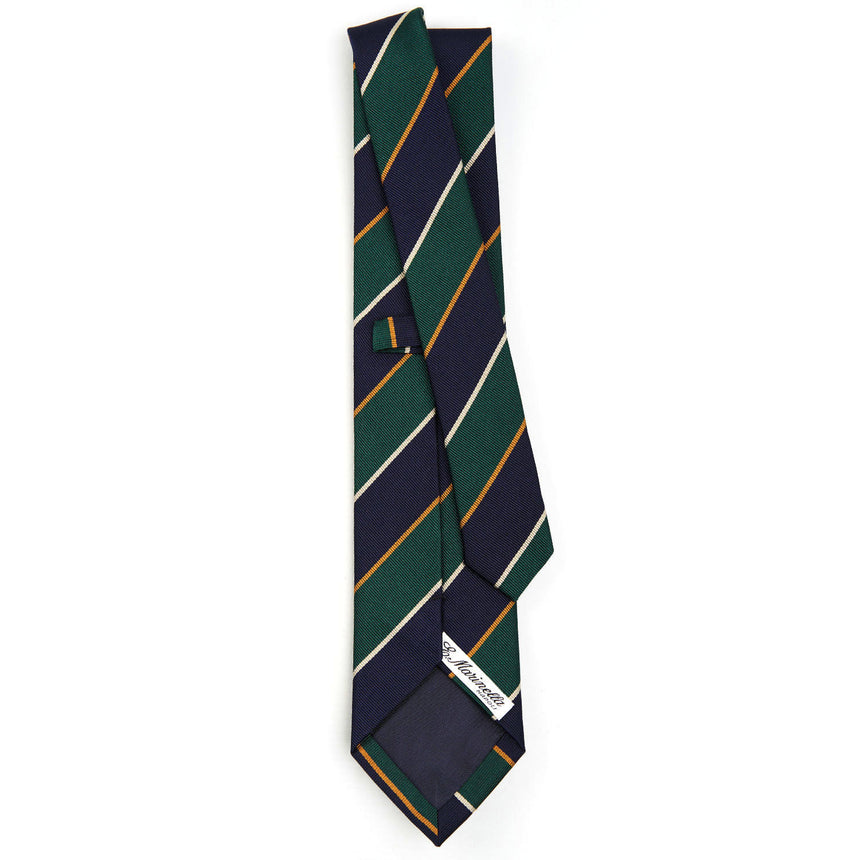 DARK BLUE REGIMENTAL JACQUARD SILK TIE