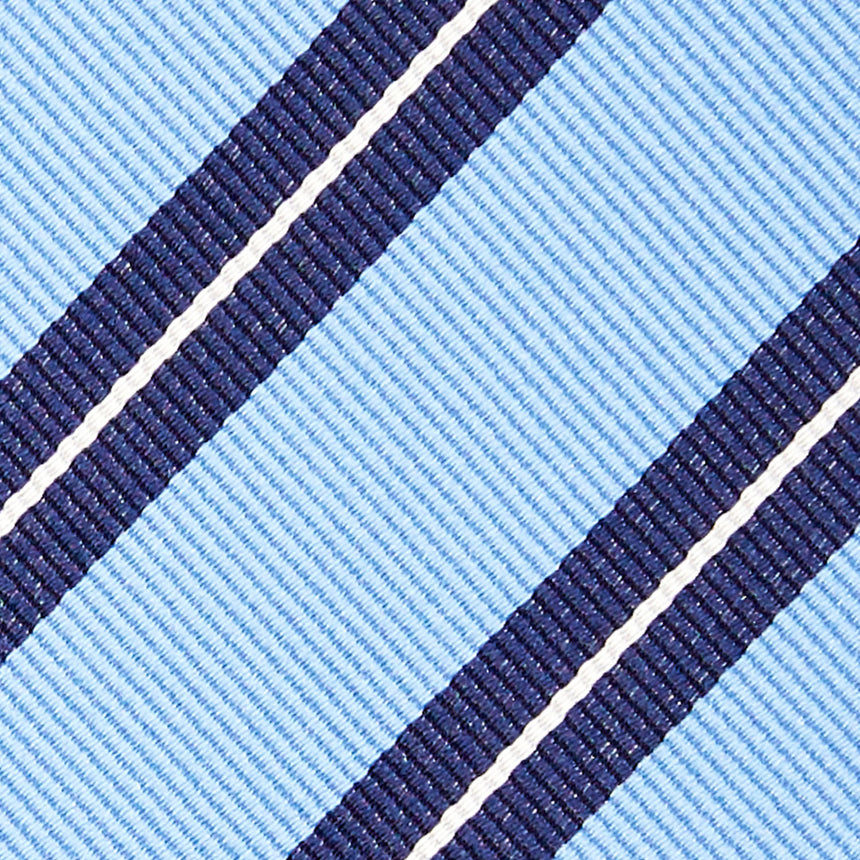 LIGHT BLUE REGIMENTAL JACQUARD SILK TIE
