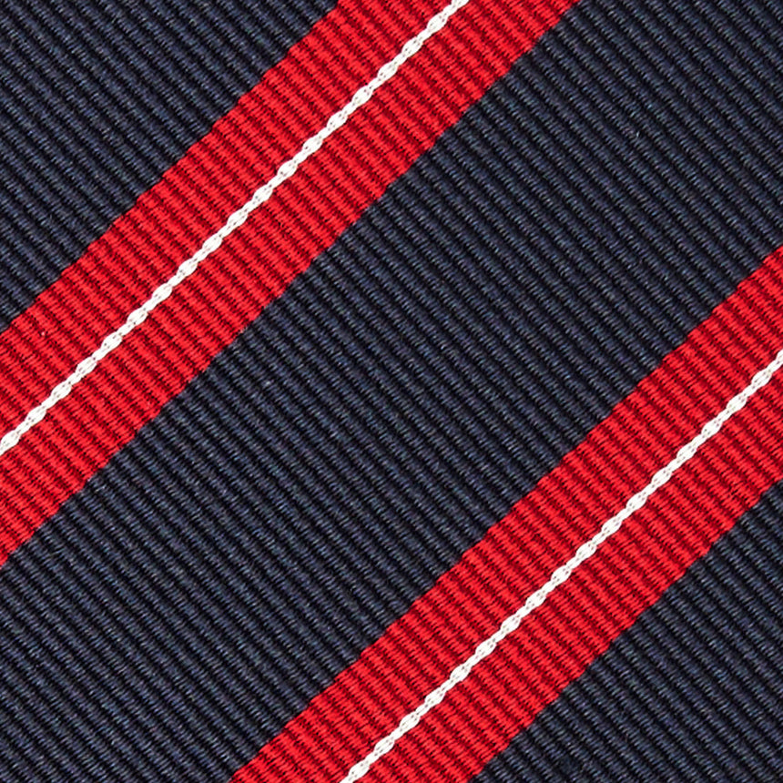 DARK BLUE REGIMENTAL JACQUARD SILK TIE