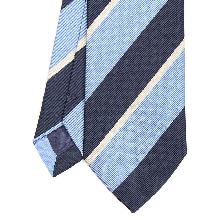 DARK BLUE REGIMENTAL JACQUARD SILK TIE
