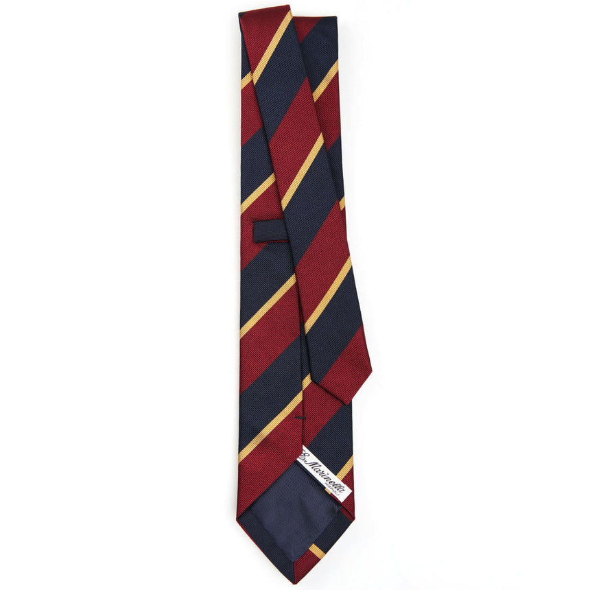 DARK BLUE REGIMENTAL JACQUARD SILK TIE