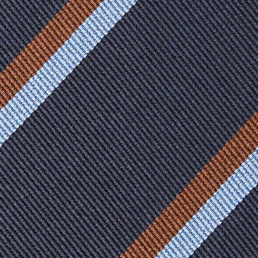 DARK BLUE REGIMENTAL JACQUARD SILK TIE