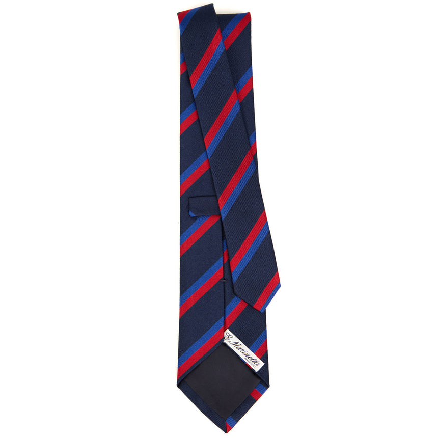 DARK BLUE REGIMENTAL JACQUARD SILK TIE