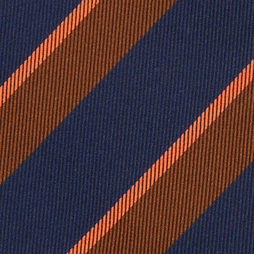 BROWN REGIMENTAL JACQUARD SILK TIE