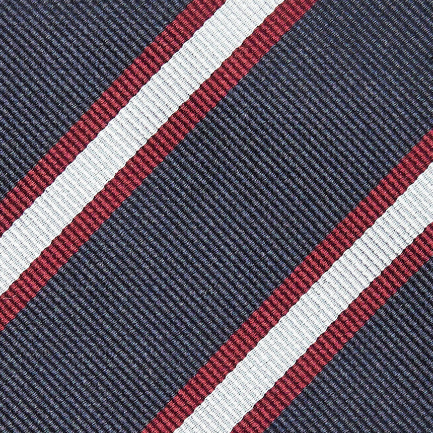DARK BLUE REGIMENTAL JACQUARD SILK TIE