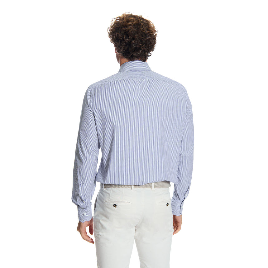 CAMICIA CLASSICA RIGHE BIANCO E BLU REGULAR