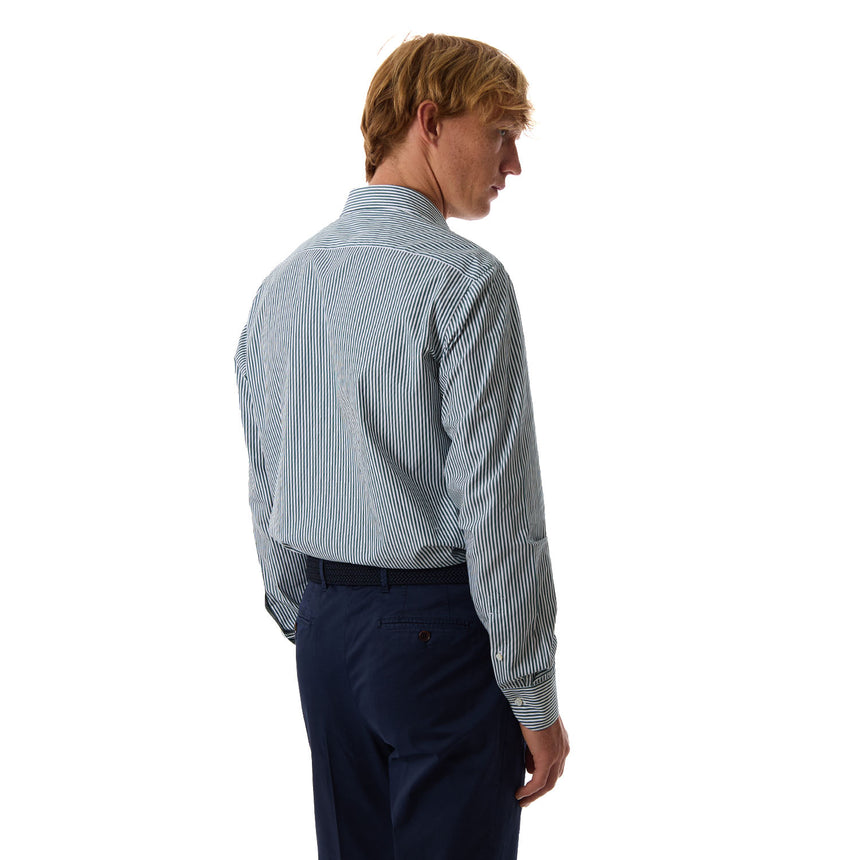 CAMICIA CLASSICA BIANCA E VERDE REGULAR