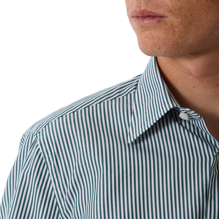 CAMICIA CLASSICA BIANCA E VERDE REGULAR