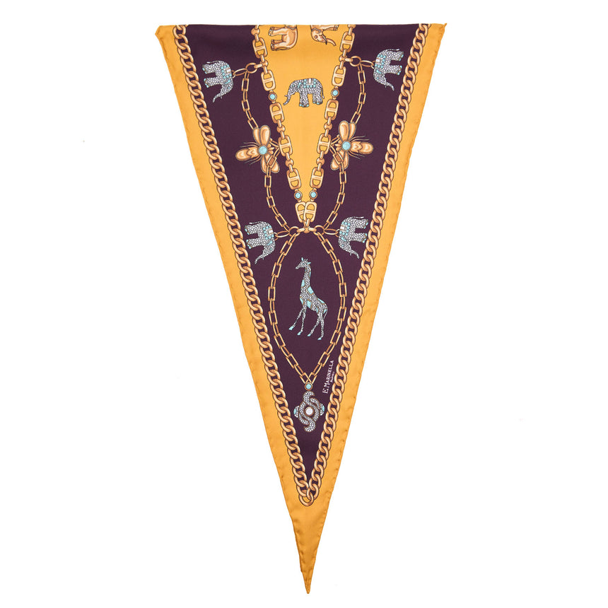 FOULARD ROMBO IN SETA GIALLO