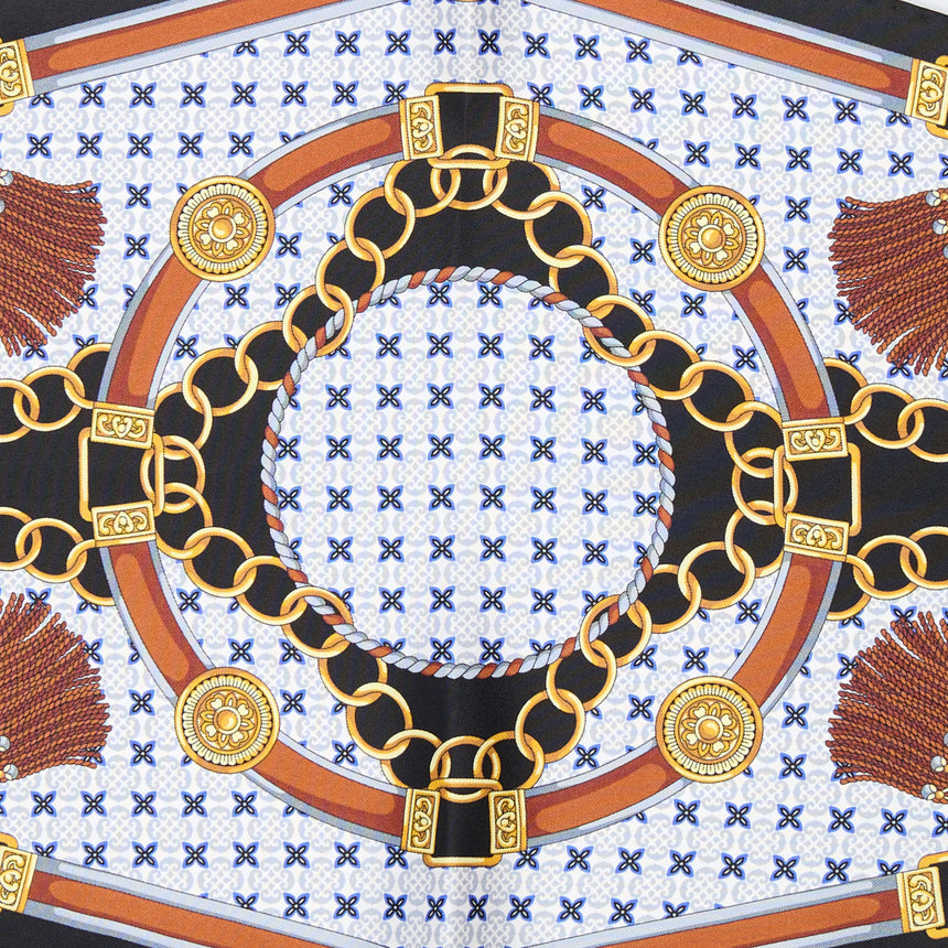 FOULARD ROMBO IN SETA NERO