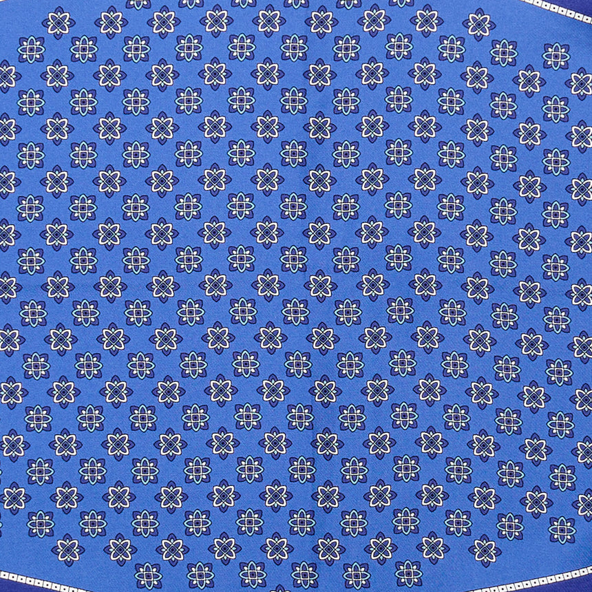 FOULARD ROMBO IN SETA BLU