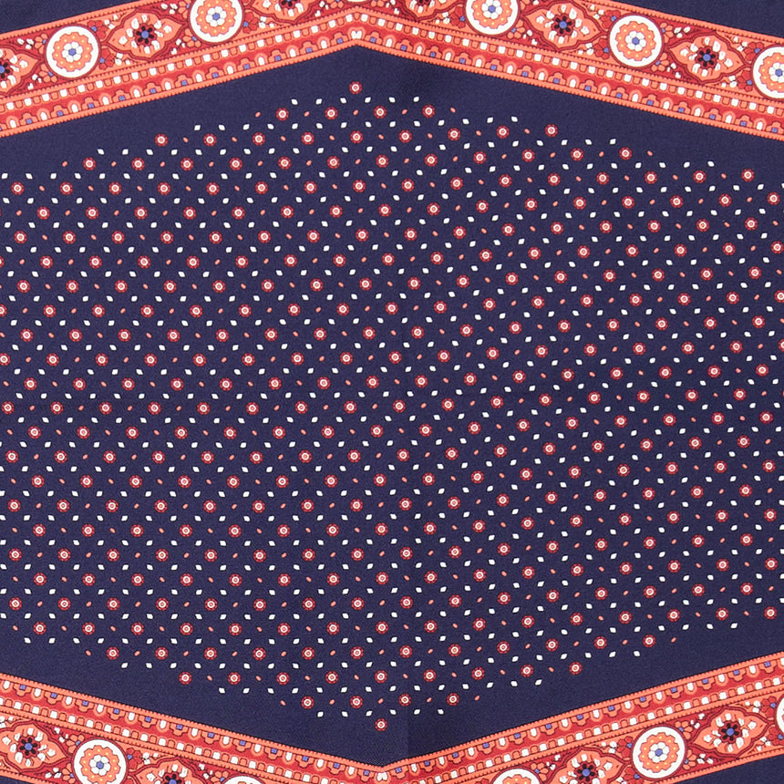 BLUE SILK DIAMOND SHAPE SCARF