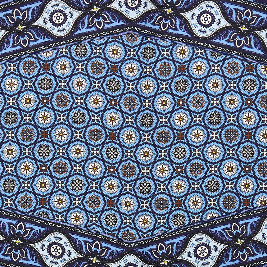 DARK BLUE SILK DIAMOND SHAPE SCARF
