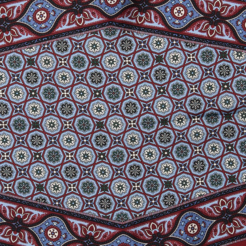 FOULARD ROMBO IN SETA BORDEAUX