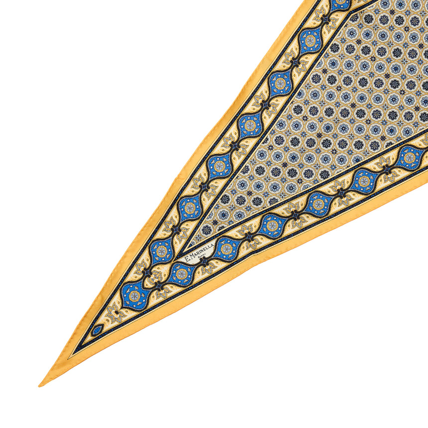 FOULARD ROMBO IN SETA GIALLO