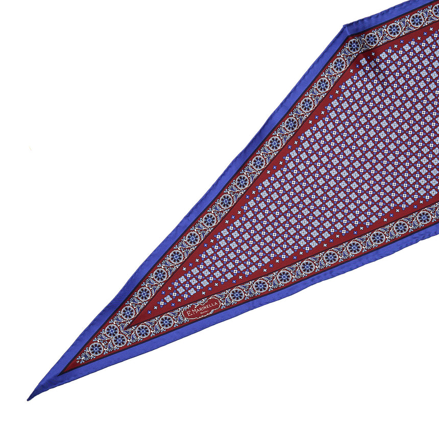 BURGUNDY SILK DIAMOND SHAPE SCARF