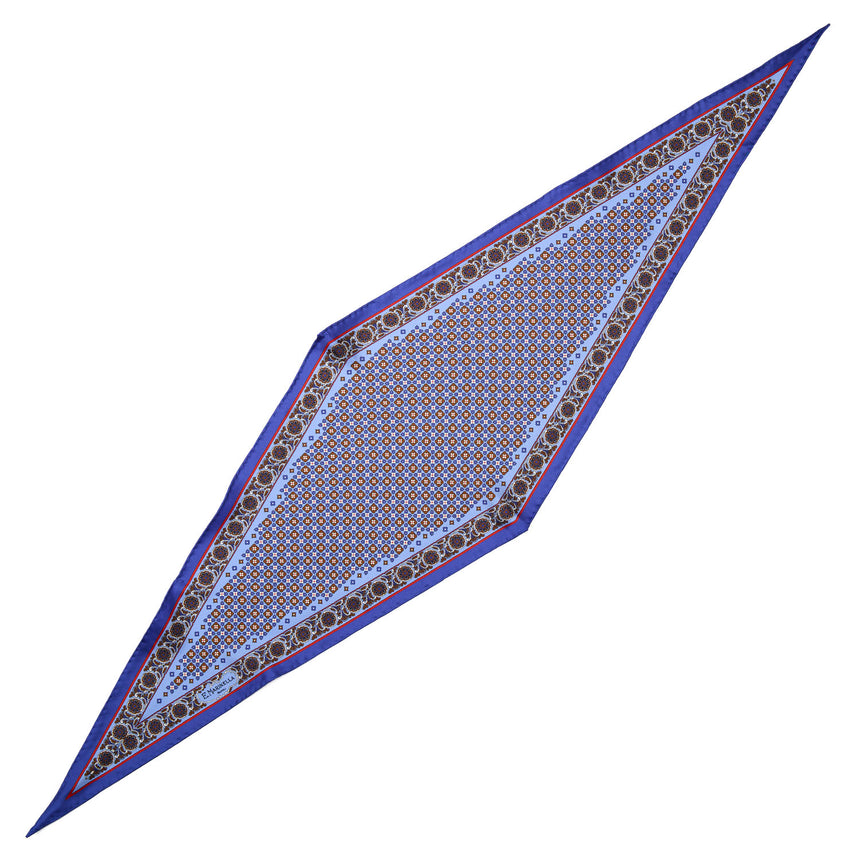 POWDER BLUE SILK DIAMOND SHAPE SCARF