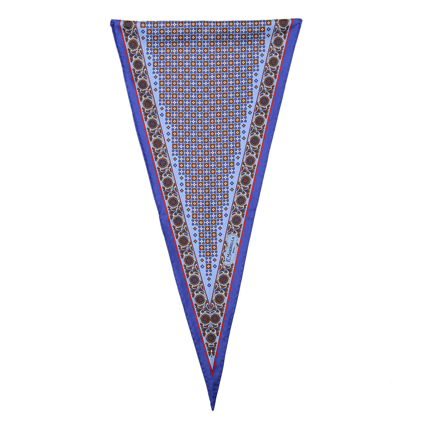 POWDER BLUE SILK DIAMOND SHAPE SCARF