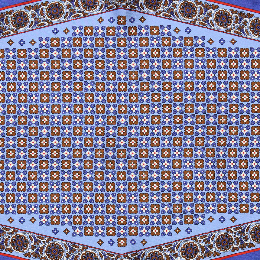 POWDER BLUE SILK DIAMOND SHAPE SCARF