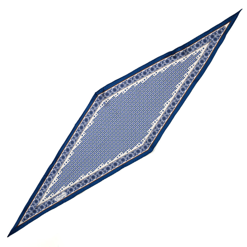 FOULARD ROMBO IN SETA BIANCO