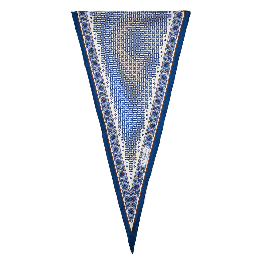 WHITE SILK DIAMOND SHAPE SCARF