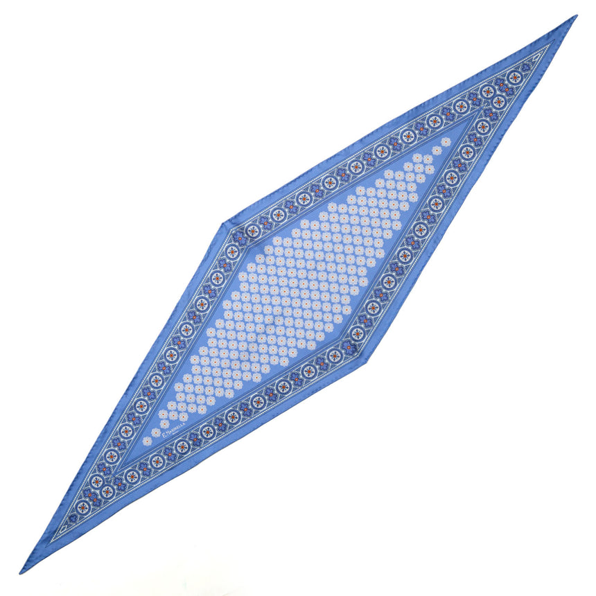 POWDER BLUE SILK DIAMOND SHAPE SCARF
