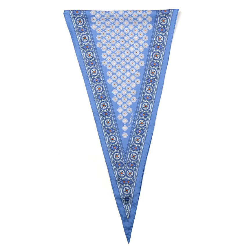 POWDER BLUE SILK DIAMOND SHAPE SCARF