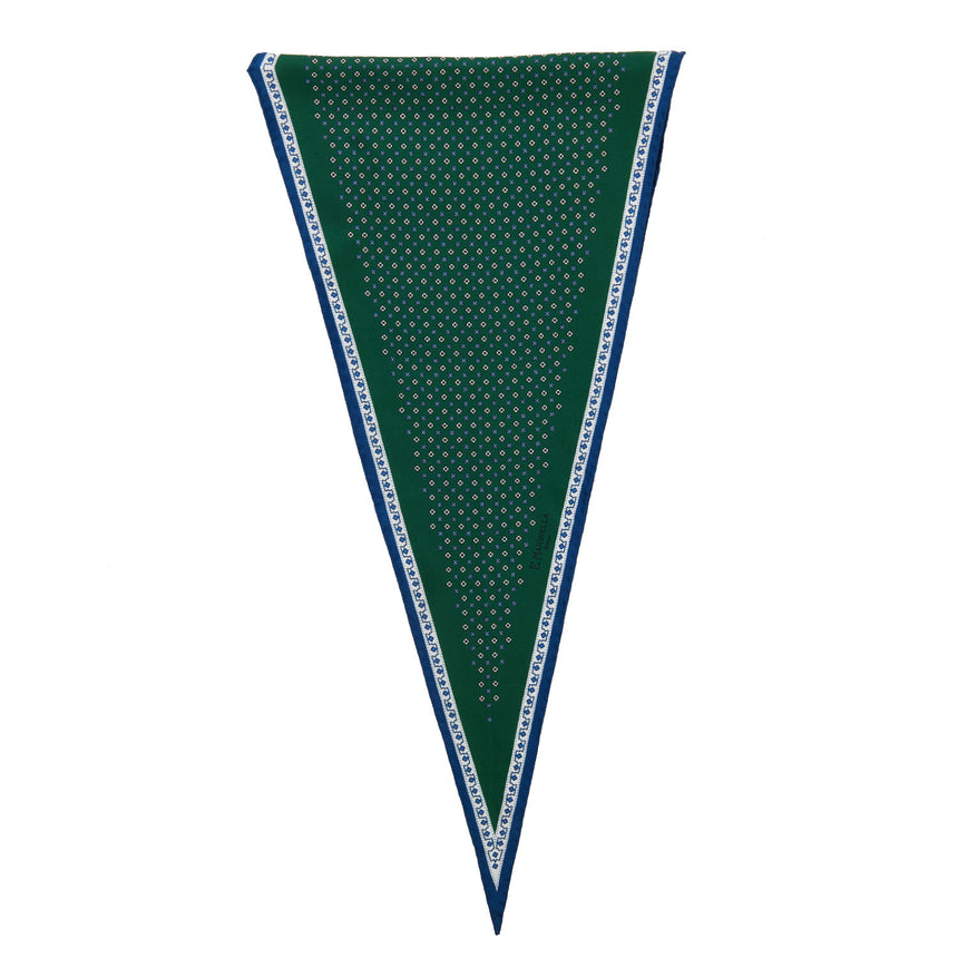 FOULARD ROMBO IN SETA VERDE SCURO