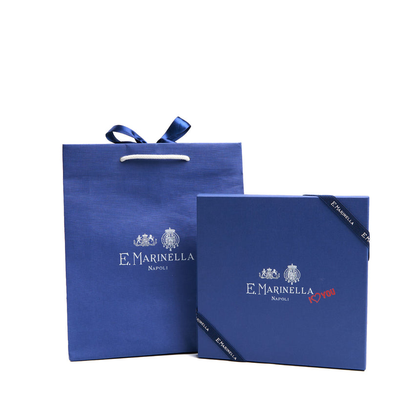 FOULARD ROMBO IN SETA AZZURRO