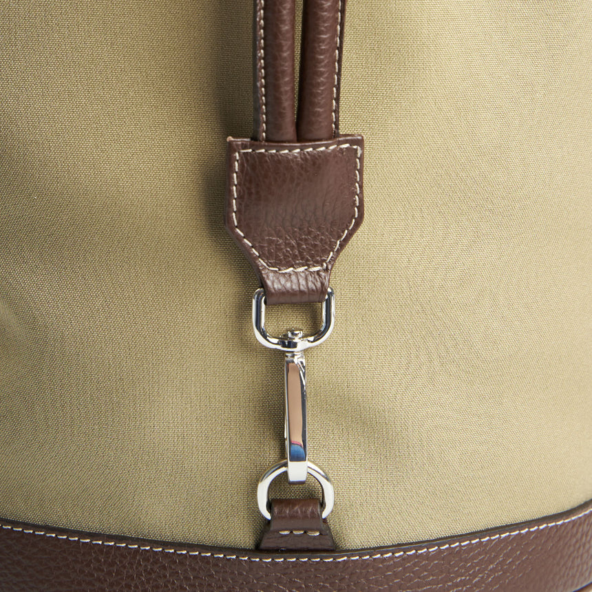 DARK BROWN AND OLIVE GREEN GIAN MIDI BAG