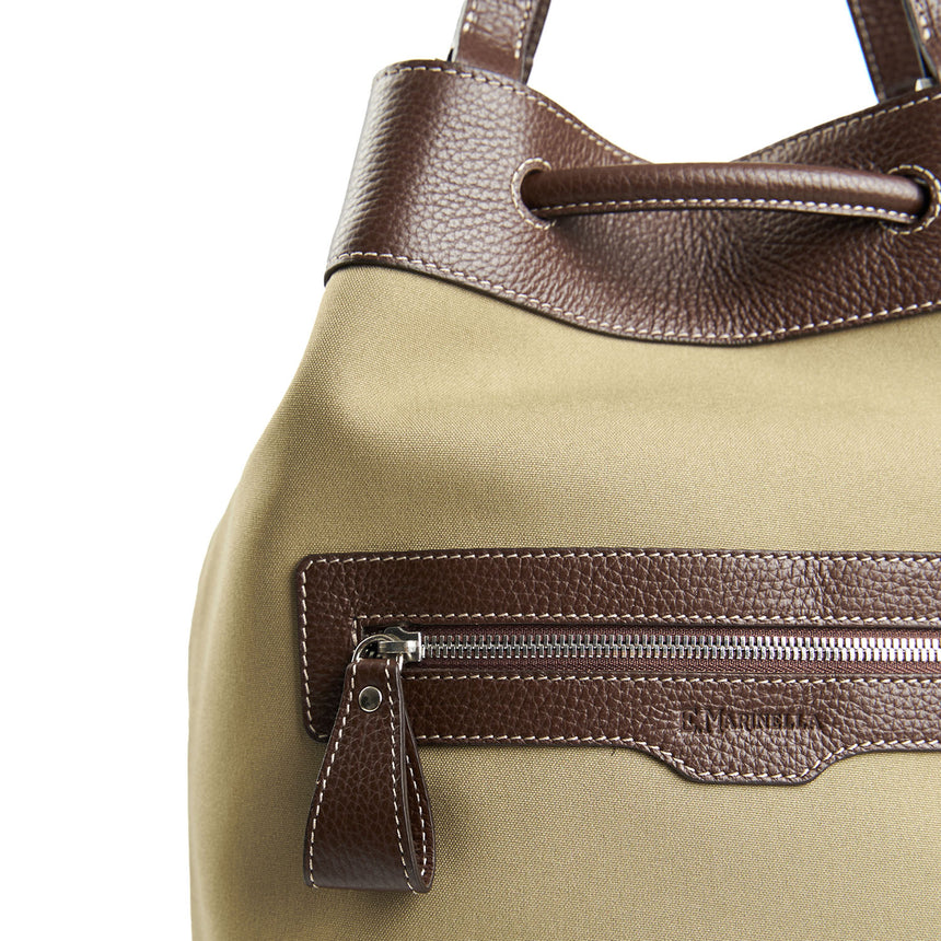 DARK BROWN AND OLIVE GREEN GIAN MIDI BAG