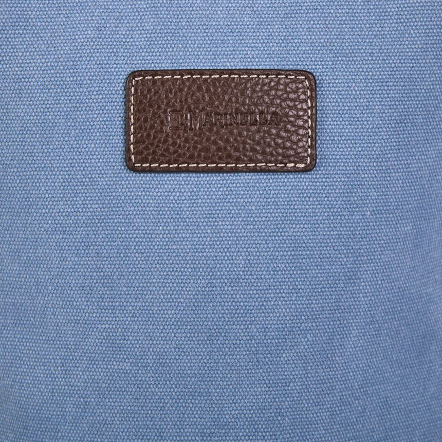 DARK BROWN AND LIGHT BLUE GIAN MINI BAG