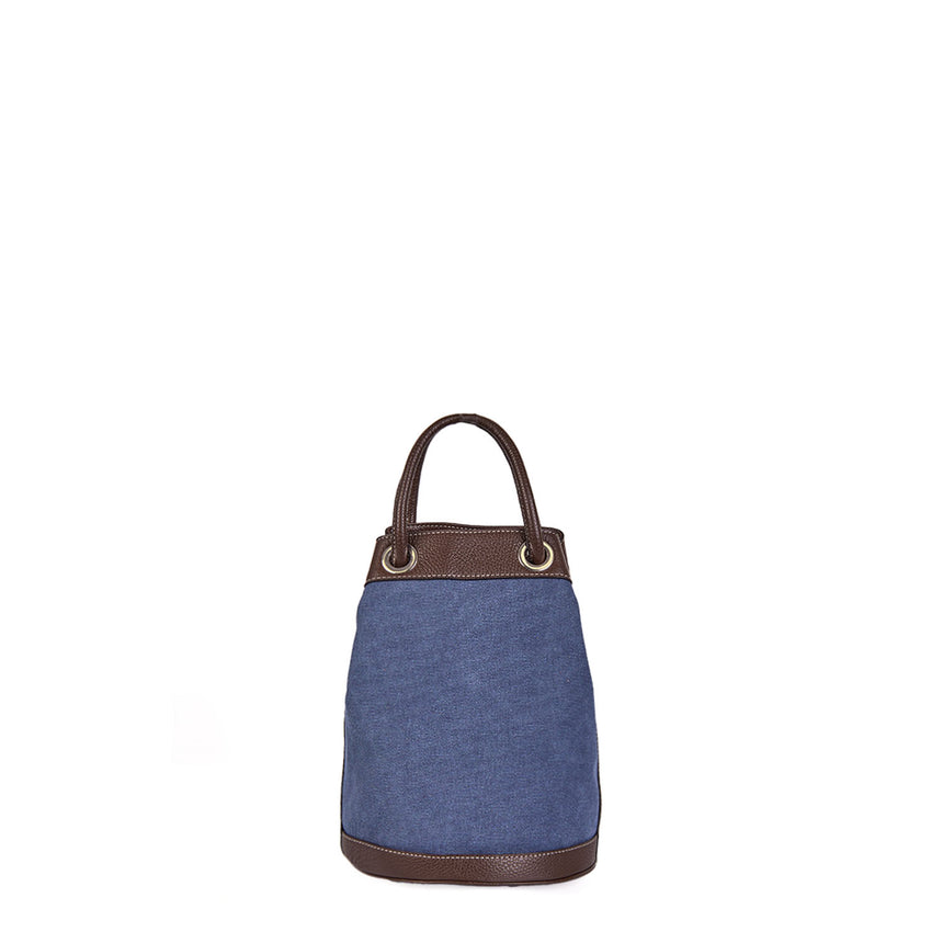 DARK BROWN AND BLUE GIAN MINI BAG