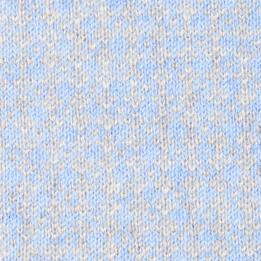 LIGHT BLUE AND BEIGE NECK WARMER WITH MICRO PATTERN