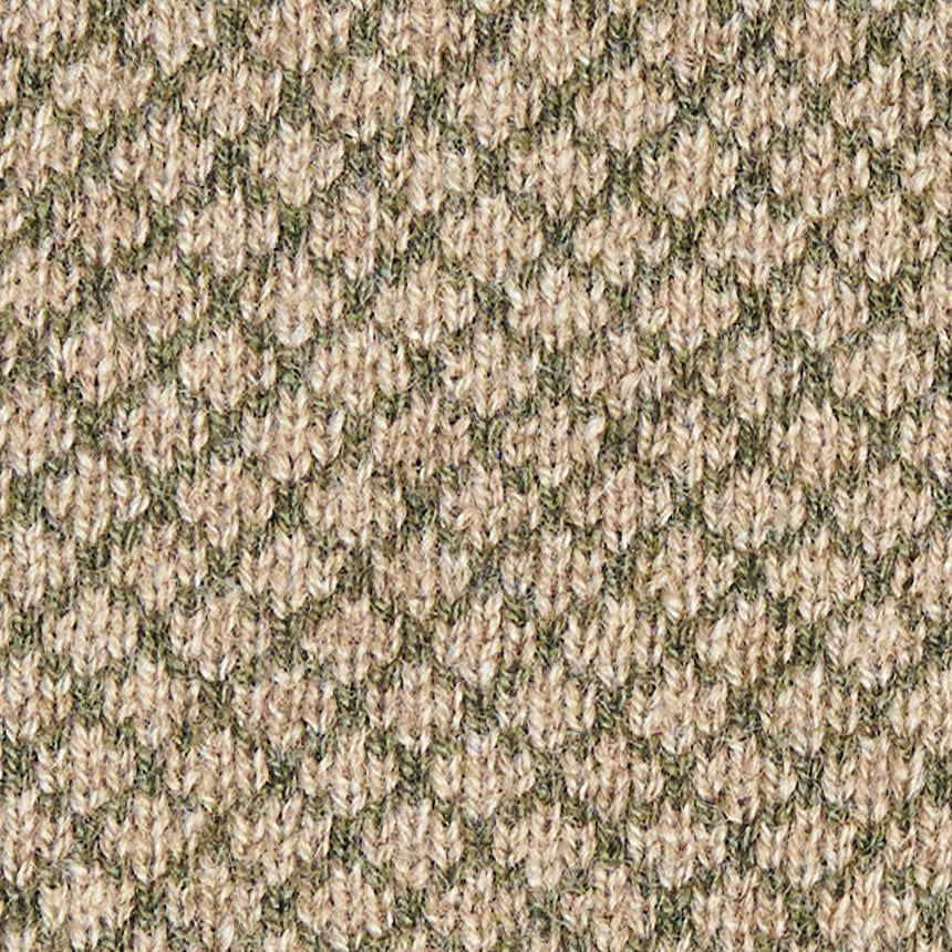 DARK GREEN AND LIGHT BROWN CASHMERE NECK WARMER