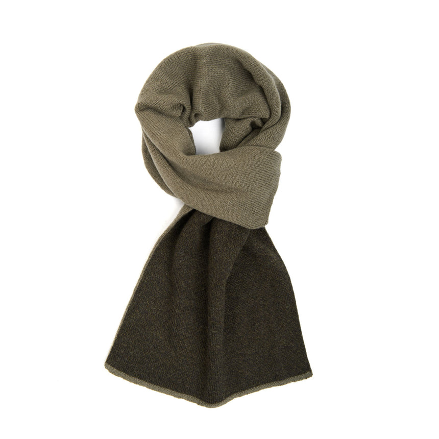 SCALDACOLLO BICOLORE A TINTA UNITA VERDE OLIVA E SCURO