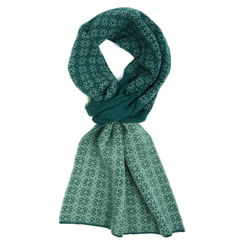 DARK GREEN NECK WARMER WITH MICRO PATTERN