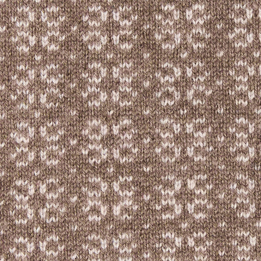 DARK BROWN AND BEIGE NECK WARMER WITH MICRO PATTERN