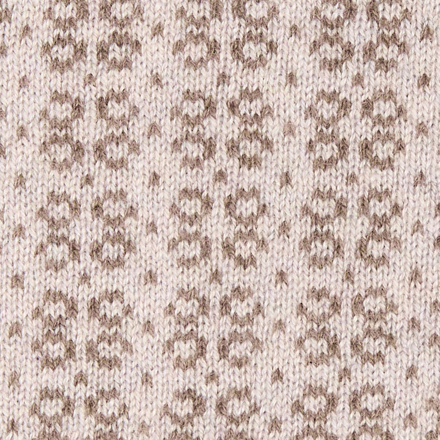 DARK BROWN AND BEIGE NECK WARMER WITH MICRO PATTERN