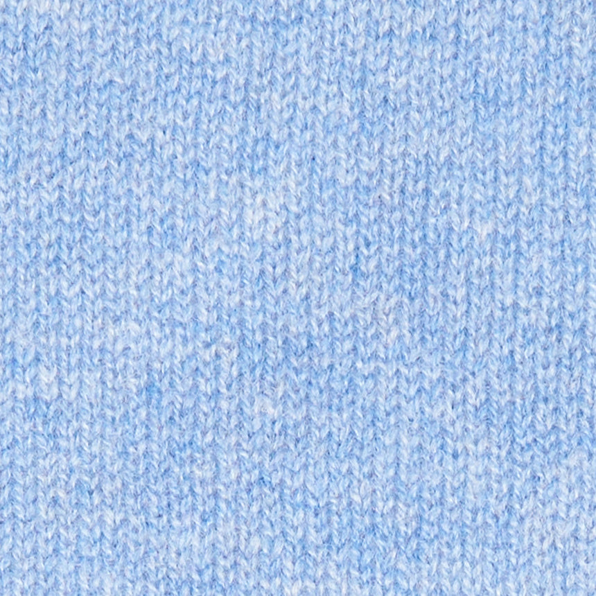 LIGHT BLUE AND WHITE TWO-TONE CASHMERE NECK WARMER