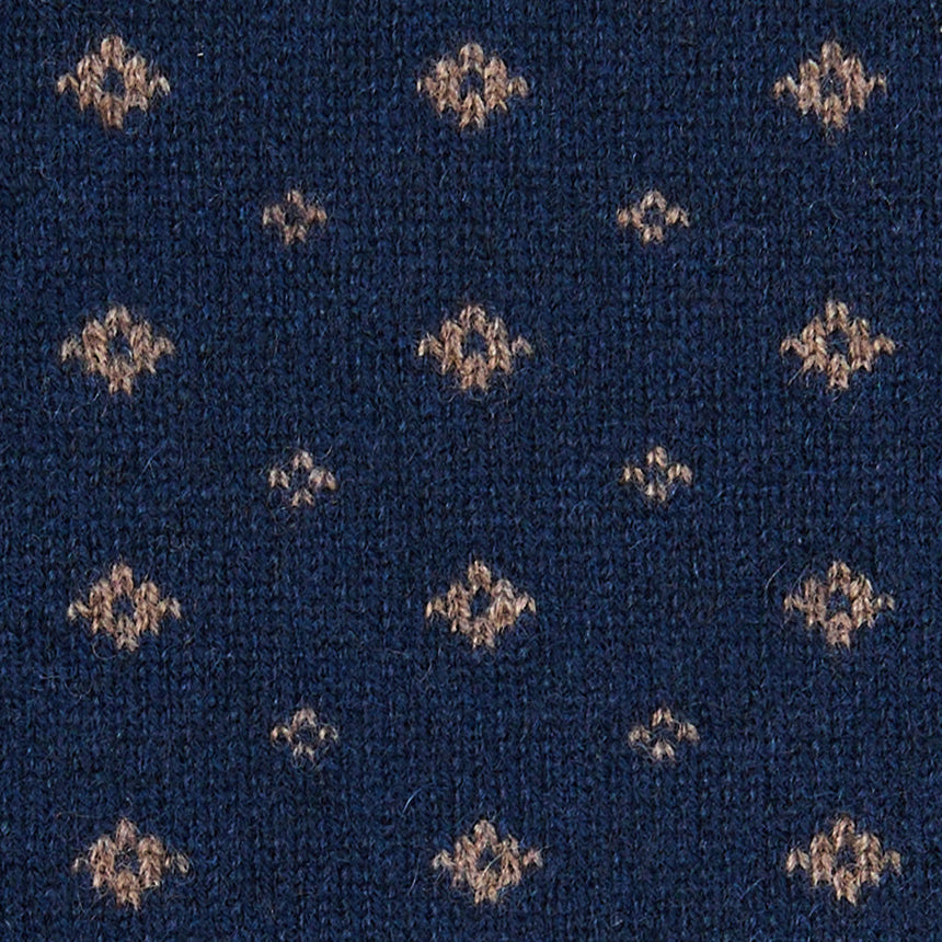 DARK BLUE NECK WARMER WITH MICRO PATTERN