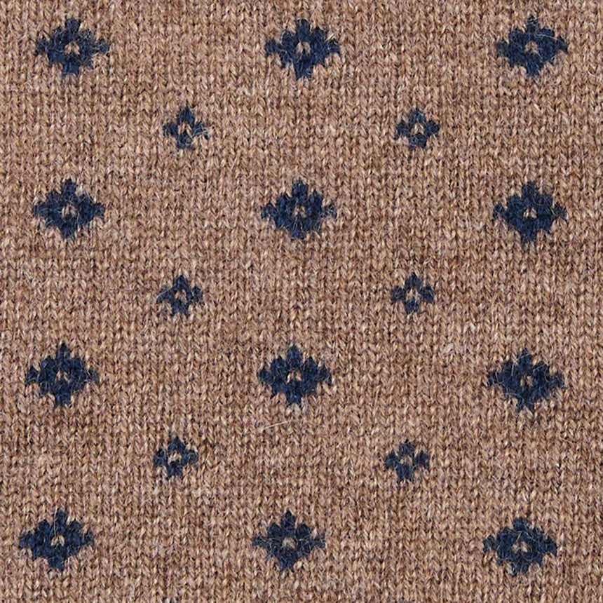 DARK BLUE NECK WARMER WITH MICRO PATTERN