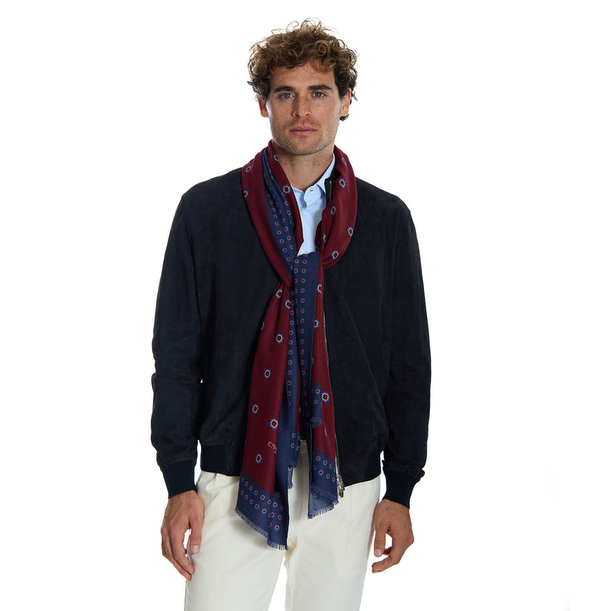 STOLA BORDEAUX IN LANA