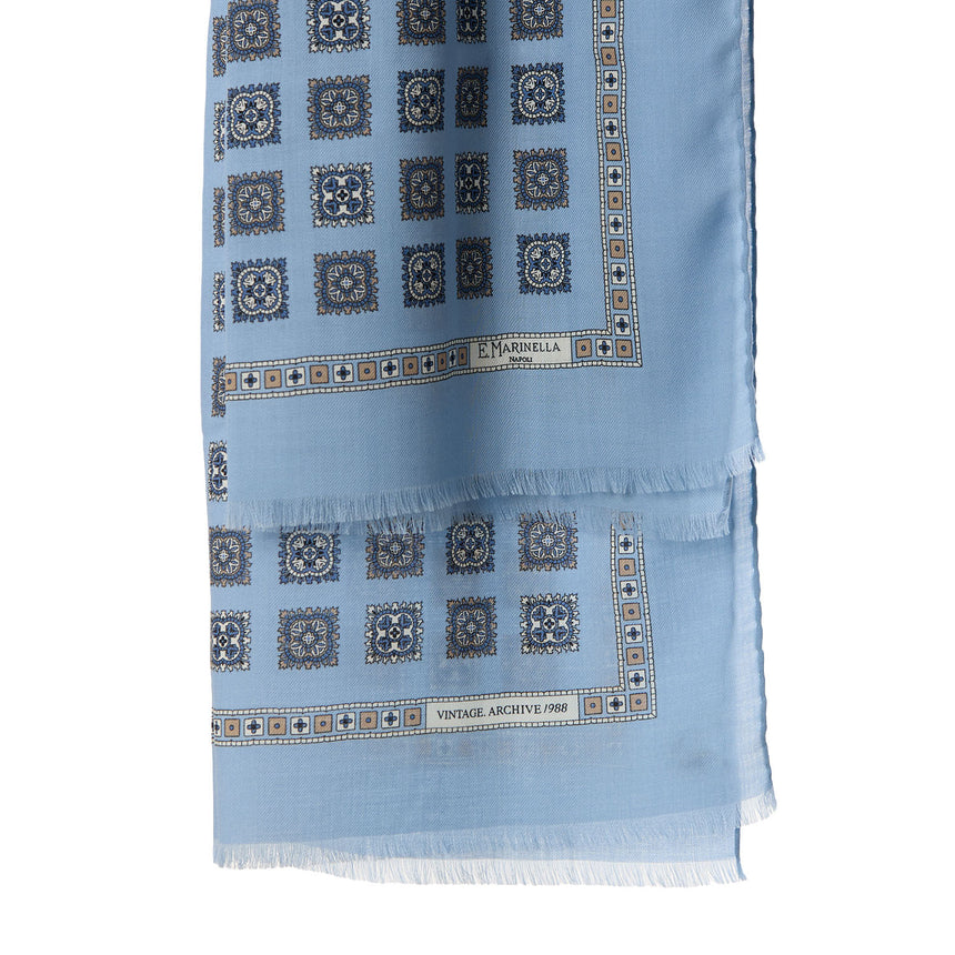 SCIARPA AZZURRO POLVERE IN LANA