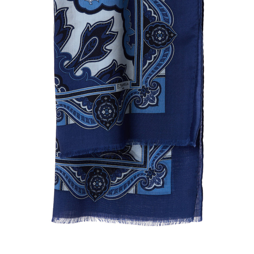 SCIARPA BLU IN LANA
