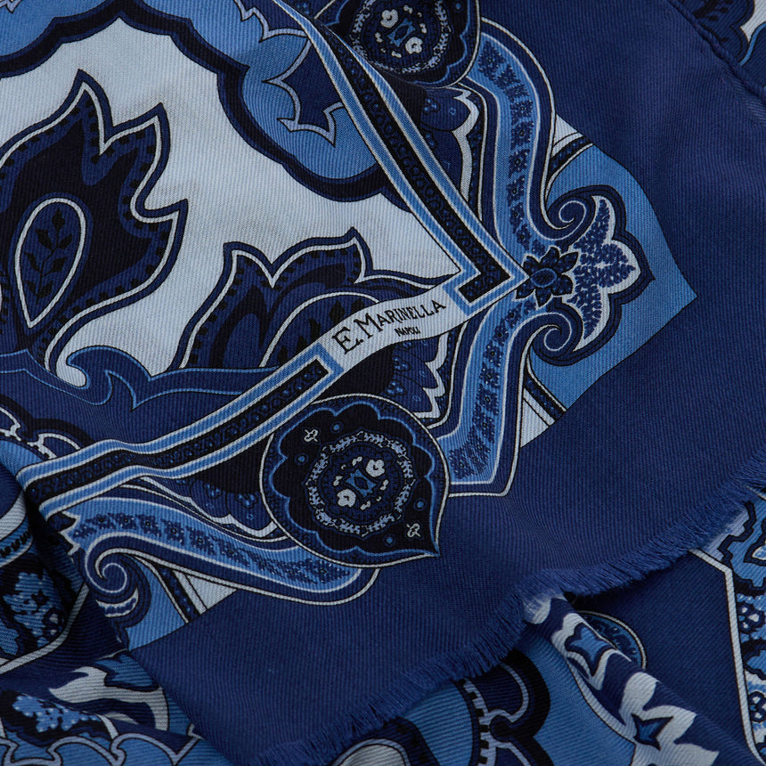 SCIARPA BLU IN LANA