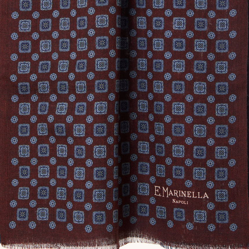 STOLA BORDEAUX IN LANA E SETA