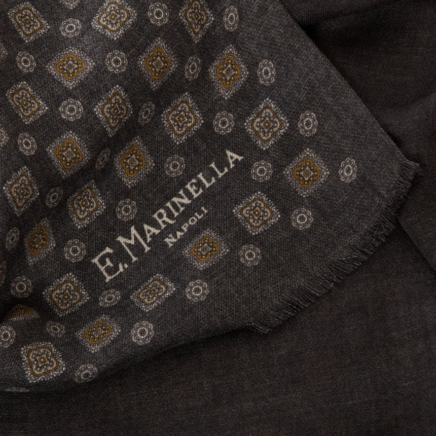 DARK GREY WOOL AND SILK STOLE