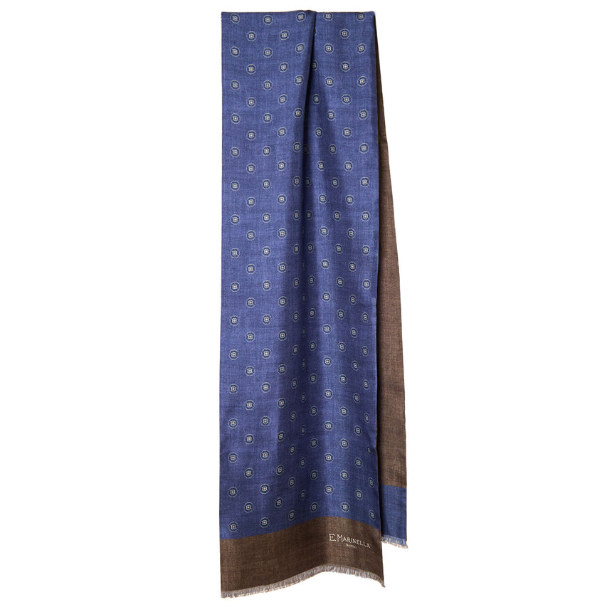 BLUE DOUBLE SILK SCARF