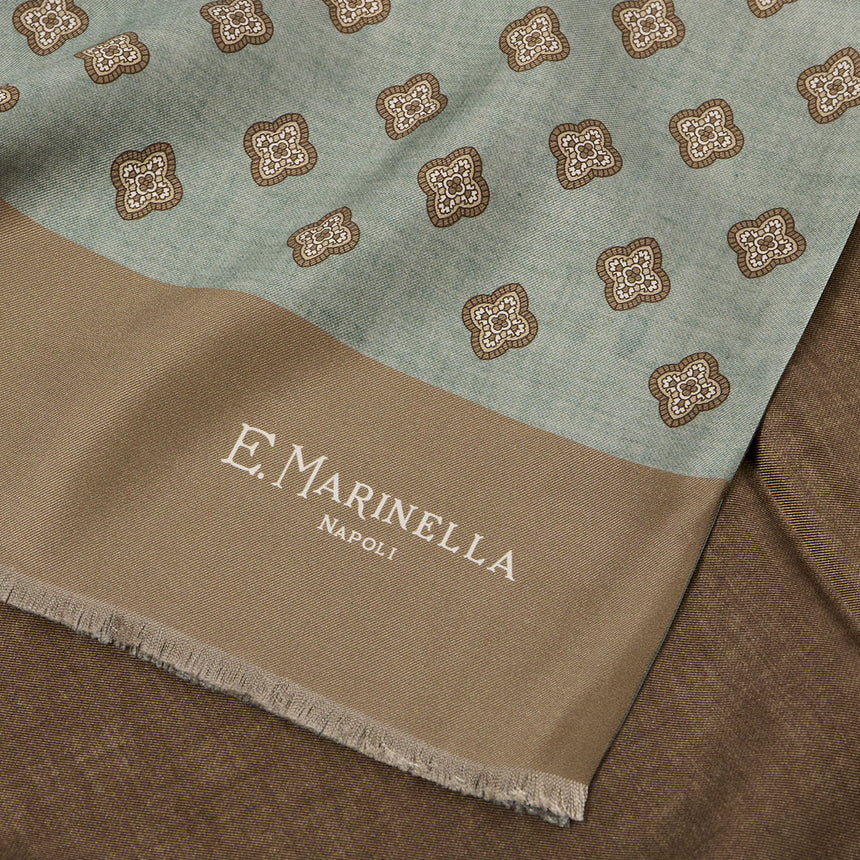 SCIARPA TUBOLARE VERDE IN SETA TWILL